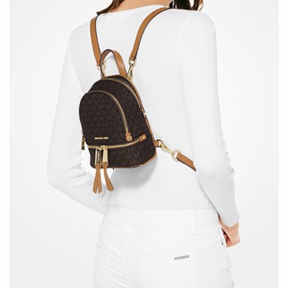 Rhea Mini Logo Backpack. Brand new. Original MK box and bag. - Picture 4 of 7